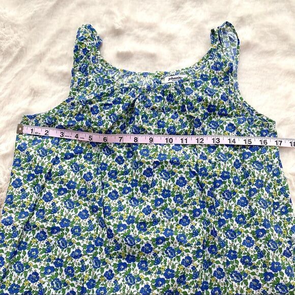 Johnnie B Mini Boden Sleeveless Floral Top Blue Green White M - Picture 8 of 9